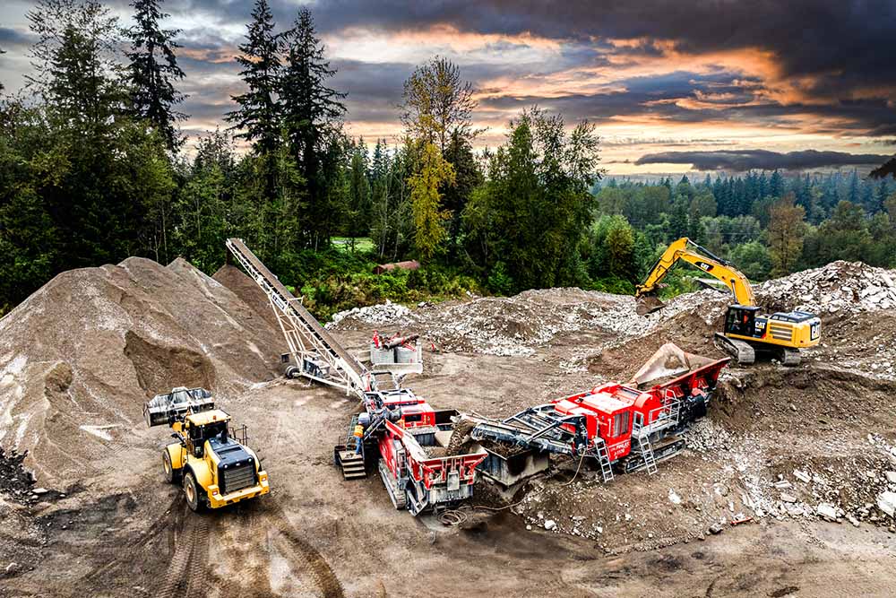 crushing rocks